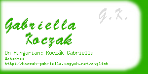gabriella koczak business card